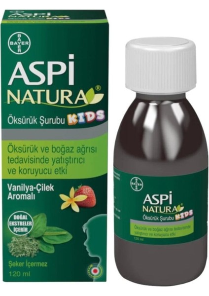 Aspinatura Kids Şurubu VanilyaÇilek Aromalı 120ml