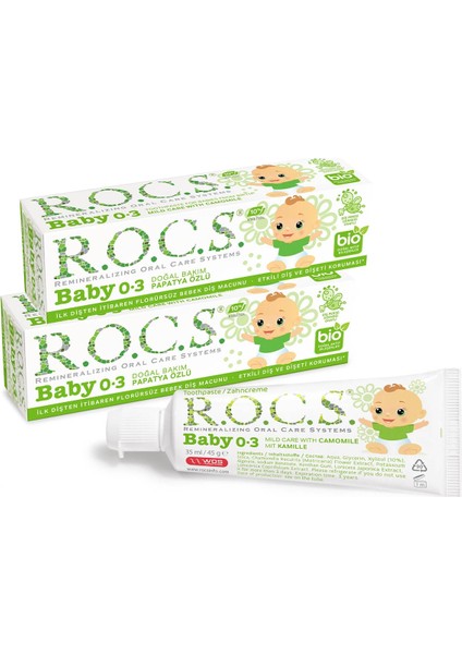 Baby 0-3 Yaş Diş Macunu Papatya Özlü 45g X 2 Adet