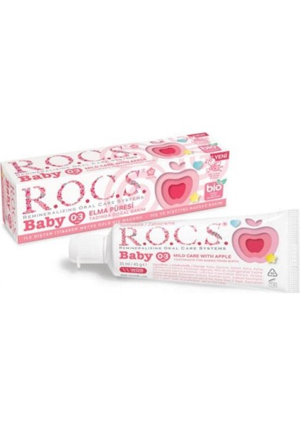 R.O.C.S. Elma Püresi Florürsüz Diş Macunu 35 Ml 0-3 Yaş
