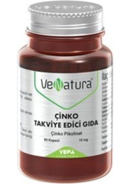 Çinko Takviye Edici Gıda 60 Kapsül