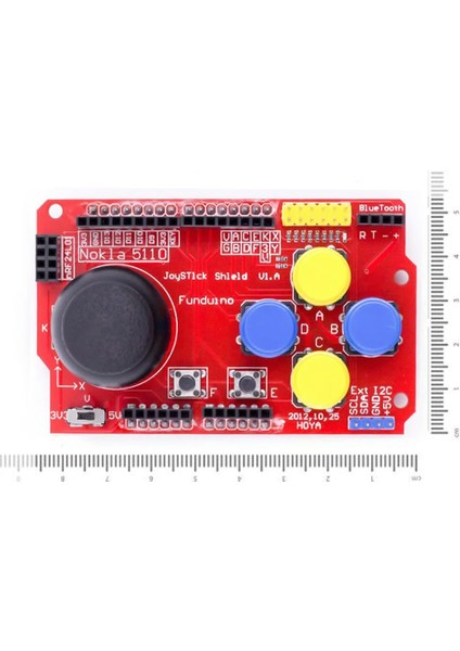 Roba Arduino Joystick Shield 2 Eksen Xy Joystick NRF24L01 NOKIA5110 Bluetooth Ps2 Iıc 3.3V 5V 6 Buton