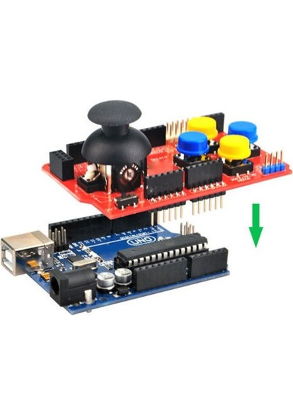 Roba Arduino Joystick Shield 2 Eksen Xy Joystick NRF24L01 NOKIA5110 Bluetooth Ps2 Iıc 3.3V 5V 6 Buton
