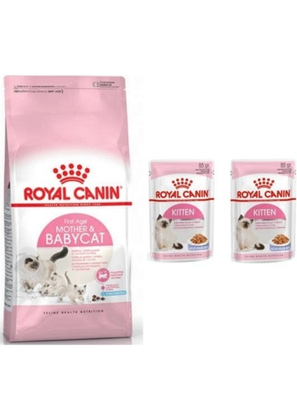 Mother Babycat Yavru Kuru Kedi Maması 4 kg Anne ve Bebek Kedi Maması + 2 Adet Kitten Po