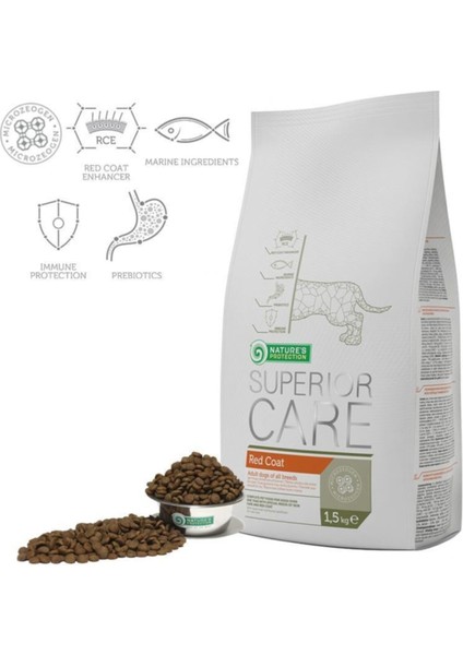 Natures Prodection Natures Protection Red Coat Kızıl Tüylü Küçük Irk Yetişkin Kopek Maması 1.5 kg