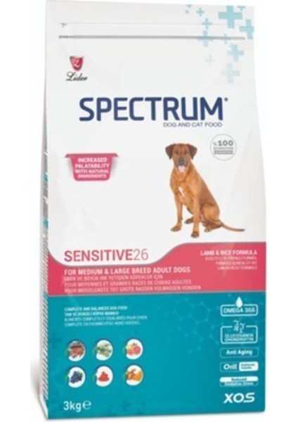 Sensitive 26 -Kuzulu Yetişkin Köpek Maması 12 kg