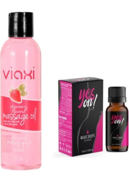 Yeson Magic Drops For Women 15 Ml+ Çilekli Masaj Yağı 177 Ml
