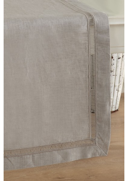 Keten Ara Dantelli Runner / Sunum / Servis Örtüsü