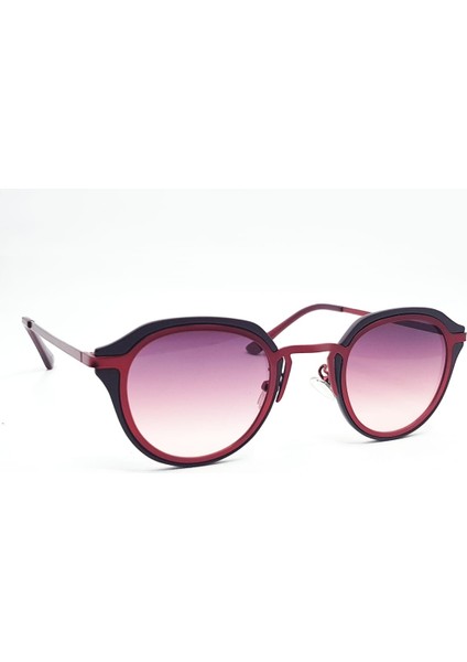 Geometrik Bordo Çerçeve Bordo Cam Kadın Güneş Gözlüğü 48-15-135 fiyatları