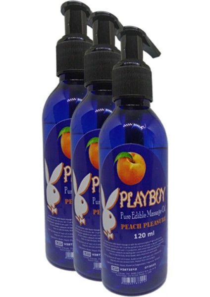 Pure Edible Massage Oil 120ml Şeftali Aromalı Masaj Yağı 3 Adet