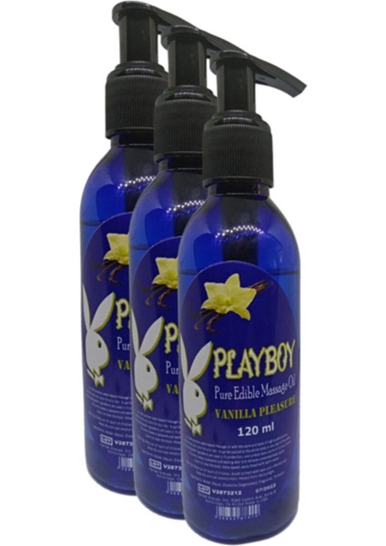 Pure Edible Massage Oil 120ml Vanilya Aromalı Masaj Yağı 3 Adet