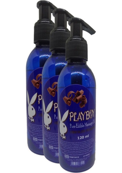Pure Edible Massage Oil 120ml Çikolata Aromalı Masaj Yağı 3 Adet