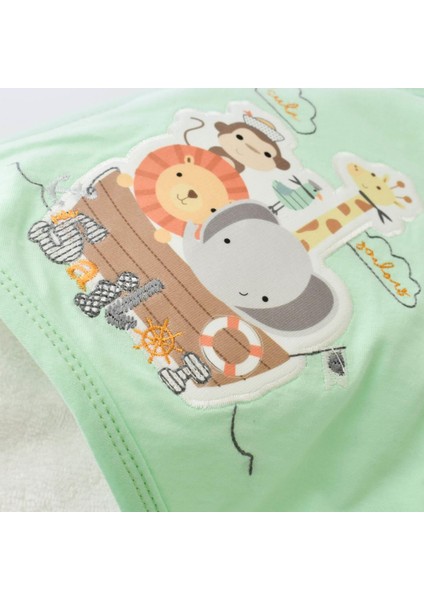 Havlu Animals On Board Ekru-Yeşil