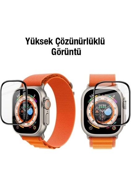 Apple Watch Ultra 49MM Full Kaplama Ekran Koruyucu, Su Geçirmez,parmak Izi Bırakmaz 3D Koruyucu