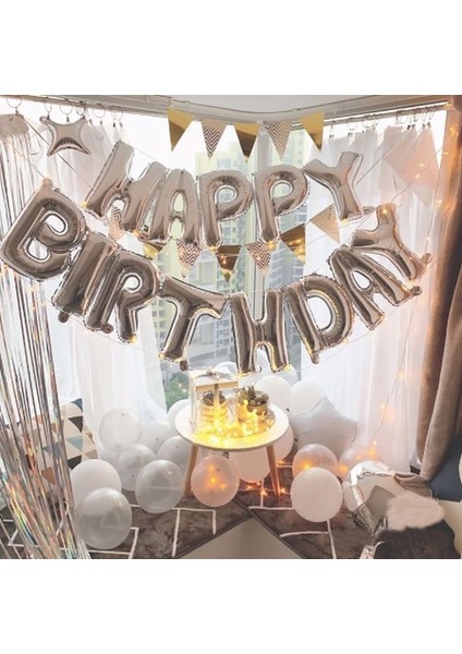 Happy Birthday Yazılı Folyo Balon Seti