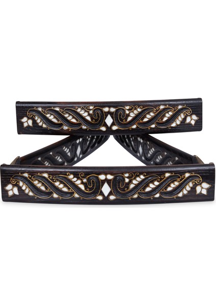 Beyaz Sedef Kakma Telkari Işlemeli Oymalı Ahşap Oval Okey Takımı Veston Oyun Seti modelleri