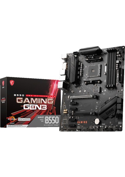 MB B550 GAMING GEN3 AM4 B550 DDR4 4400(OC) HDMI DVI-D 1XM.2 USB3.2 ATX ANAKART