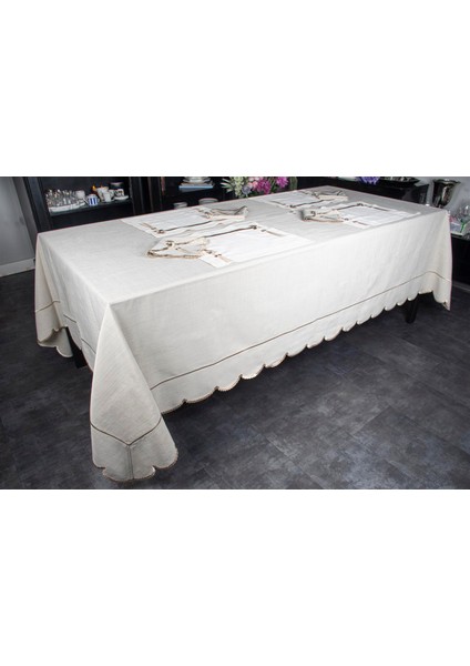 Zafir Taş Rengi 180X280 Masa Örtüsü modelleri