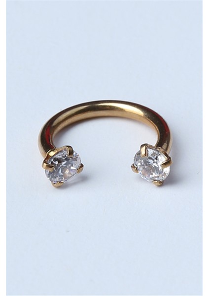 Taşlı Yarımay Gold Piercing modelleri