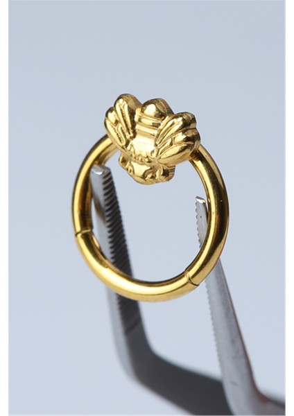 Arı Gizli Kilit Halka Gold Piercing