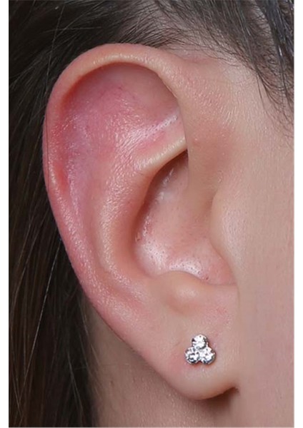 Üzüm Model Büyük Boy Silver Piercing