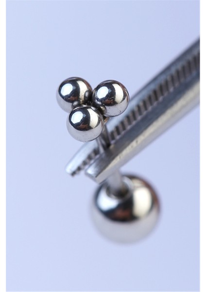 Üç Top Silver Piercing