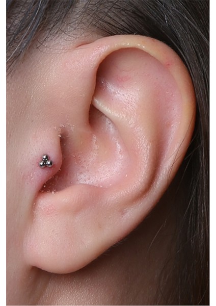 Üç Top Silver Piercing