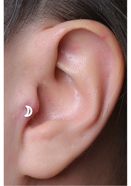 Midi Ay Silver Piercing