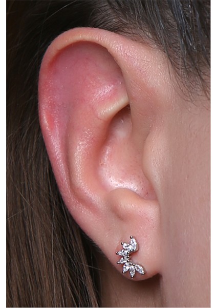 Kıvrak Markiz Silver Piercing