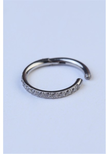 Önü Taşlı Gizli Kilit Halka Küçük Boy Silver Piercing fiyatları