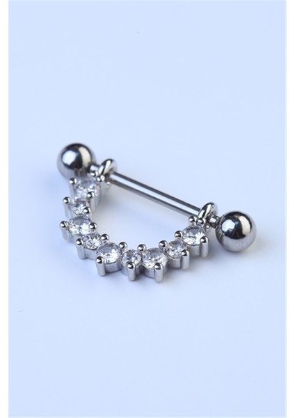 HD Piercing Nipple Sallantı Gerdan Silver Piercing