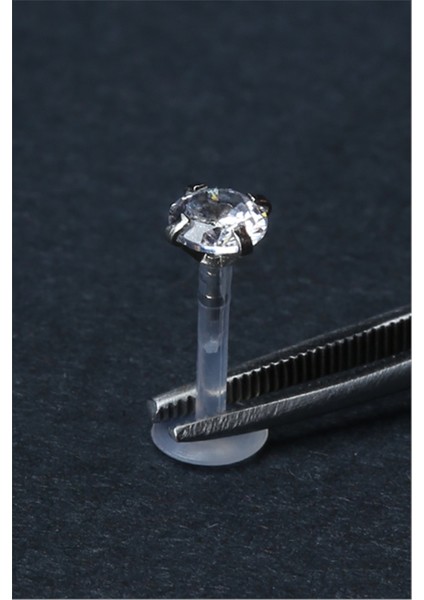 Yuvarlak Taş Labret Tedavi Piercing