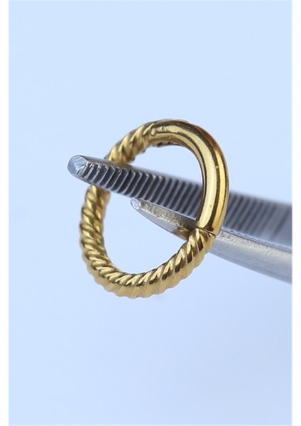 Hasır Gizli Kilit Halka Mini Boy Gold Piercing