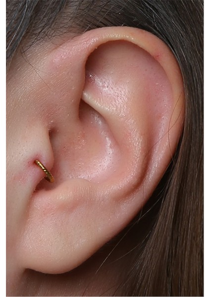 Hasır Gizli Kilit Halka Mini Boy Gold Piercing modelleri