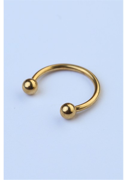 Düz Yarımay Gold Piercing