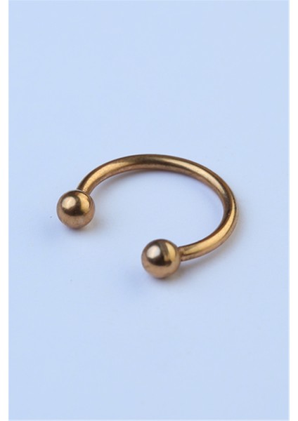 Düz Yarımay Rose Gold Piercing