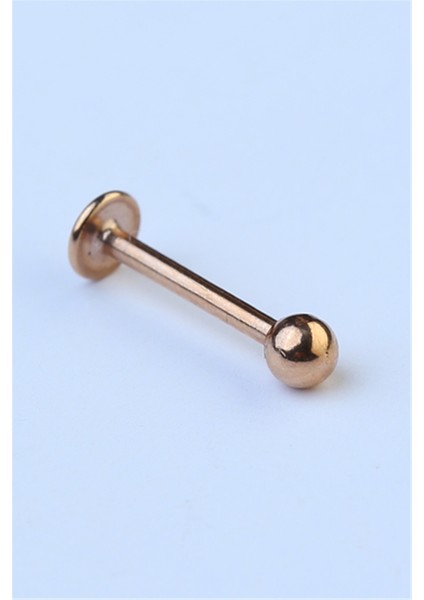 Düz Labret Rose Gold Piercing