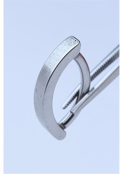 Tam Tur Elips Göbek Silver Piercing