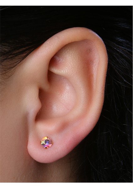 Yuvarlak Rainbow Gold Piercing