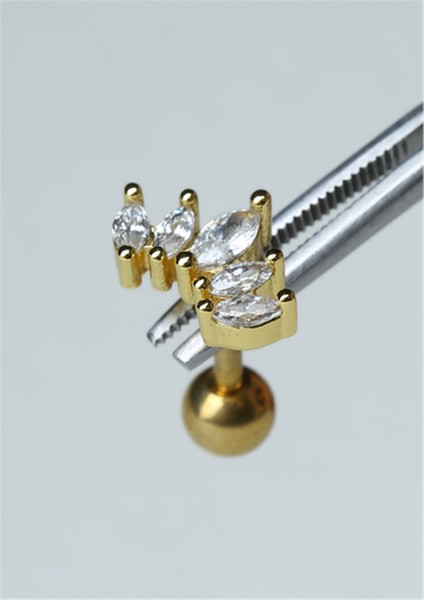 Beşli Markiz Toplu Gold Piercing