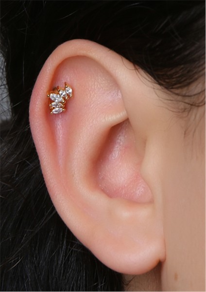 Beşli Markiz Toplu Gold Piercing modelleri