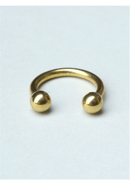 Düz Yarımay Gold Piercing