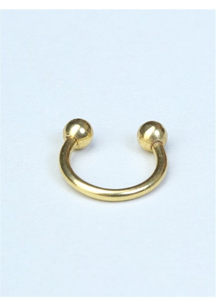 Düz Yarımay Gold Piercing