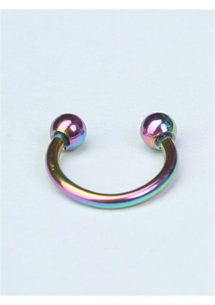 Düz Yarımay Hologram Piercing
