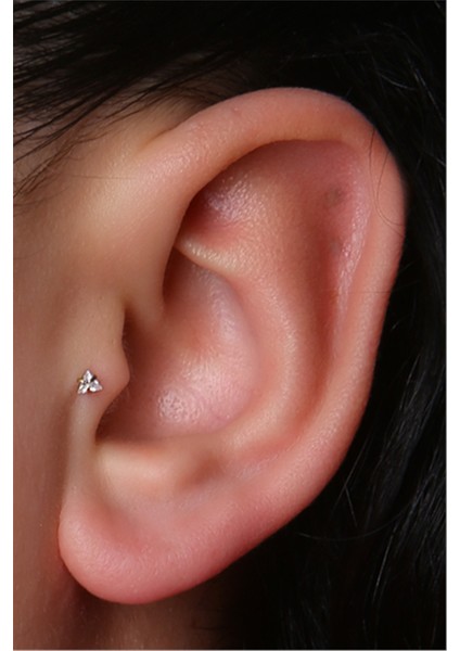 Üçgen Taş Labret Mini Boy Gold Piercing fiyatları