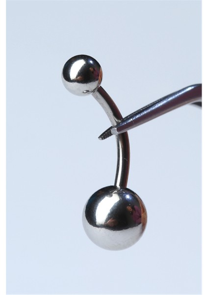Düz Göbek Silver Piercing