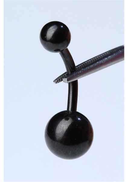 Düz Göbek Siyah Piercing