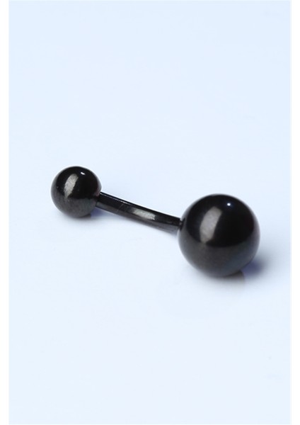 Düz Göbek Siyah Piercing
