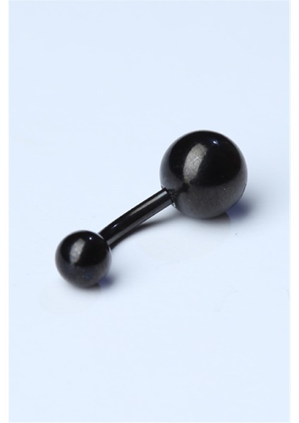 Düz Göbek Siyah Piercing