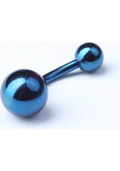 Düz Göbek Lacivert Piercing