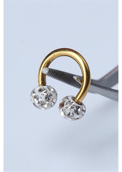Disco Yarımay Gold Piercing